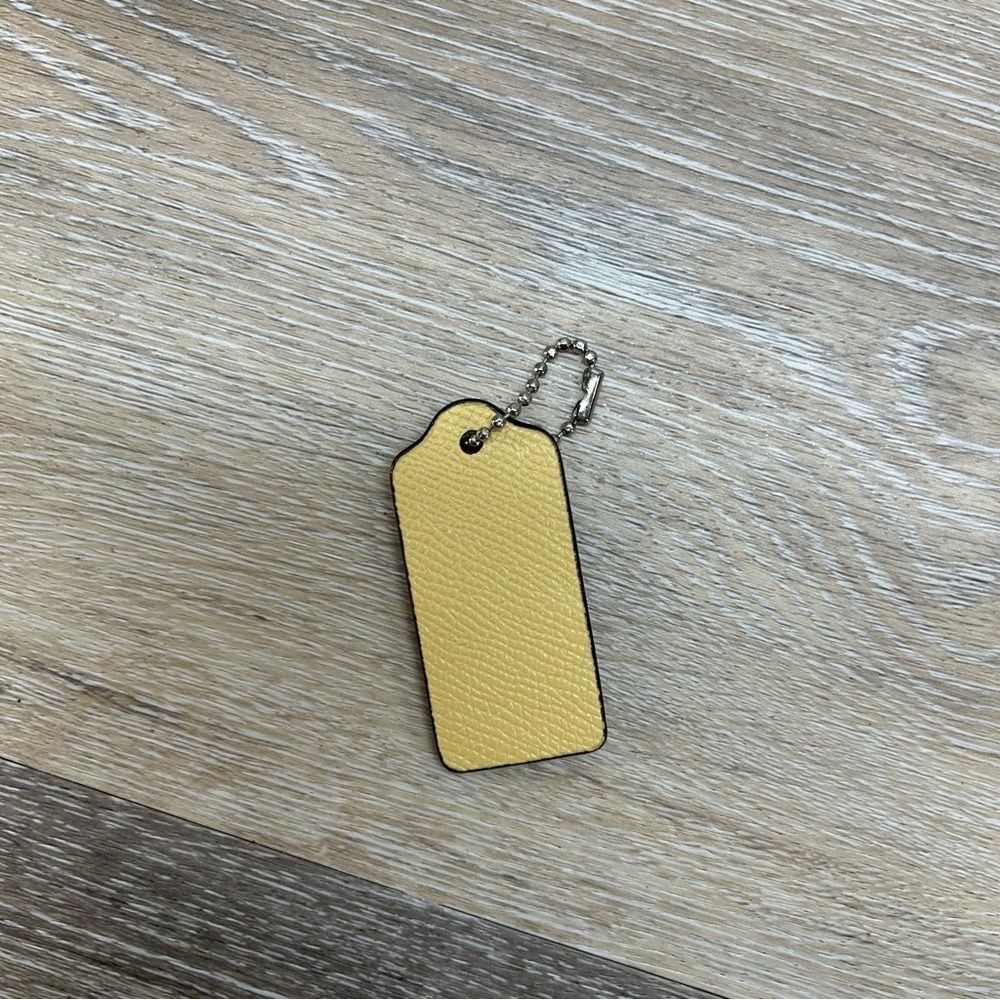 coach Yellow Textured Keychain Tag - Picture 2 of 2